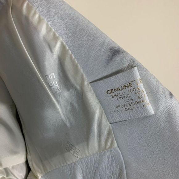 Vintage 1980s super cropped classic motorcycle jacket. 80's retro real leather - Picture 5 of 11